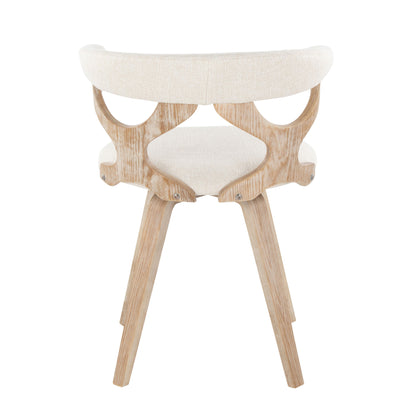Gardenia - Mid-Century Modern Dining / Chair - White Washed / Cream