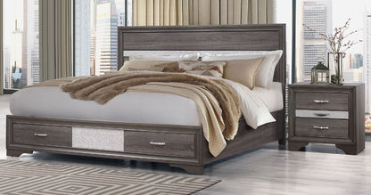 Ryder - Sparkle King Bed - Gray