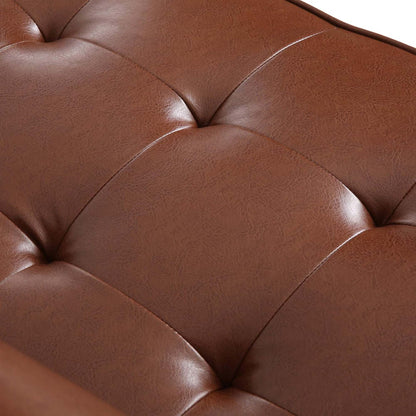 Comfy 3 Seat Sofa With Wooden Legs, For Living Room And Study - Light Brown