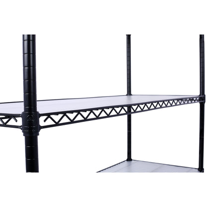 84" x 48" x 20" 6 Tier 6000Lbs Capacity Nsf Metal Shelf Wire Shelving Unit, Heavy Duty Adjustable Storage Rack With Wheels & Shelf Liners For Commercial Grade Utility Steel Storage Rack - Black