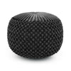 Renee - Round Pouf - Slate Gray