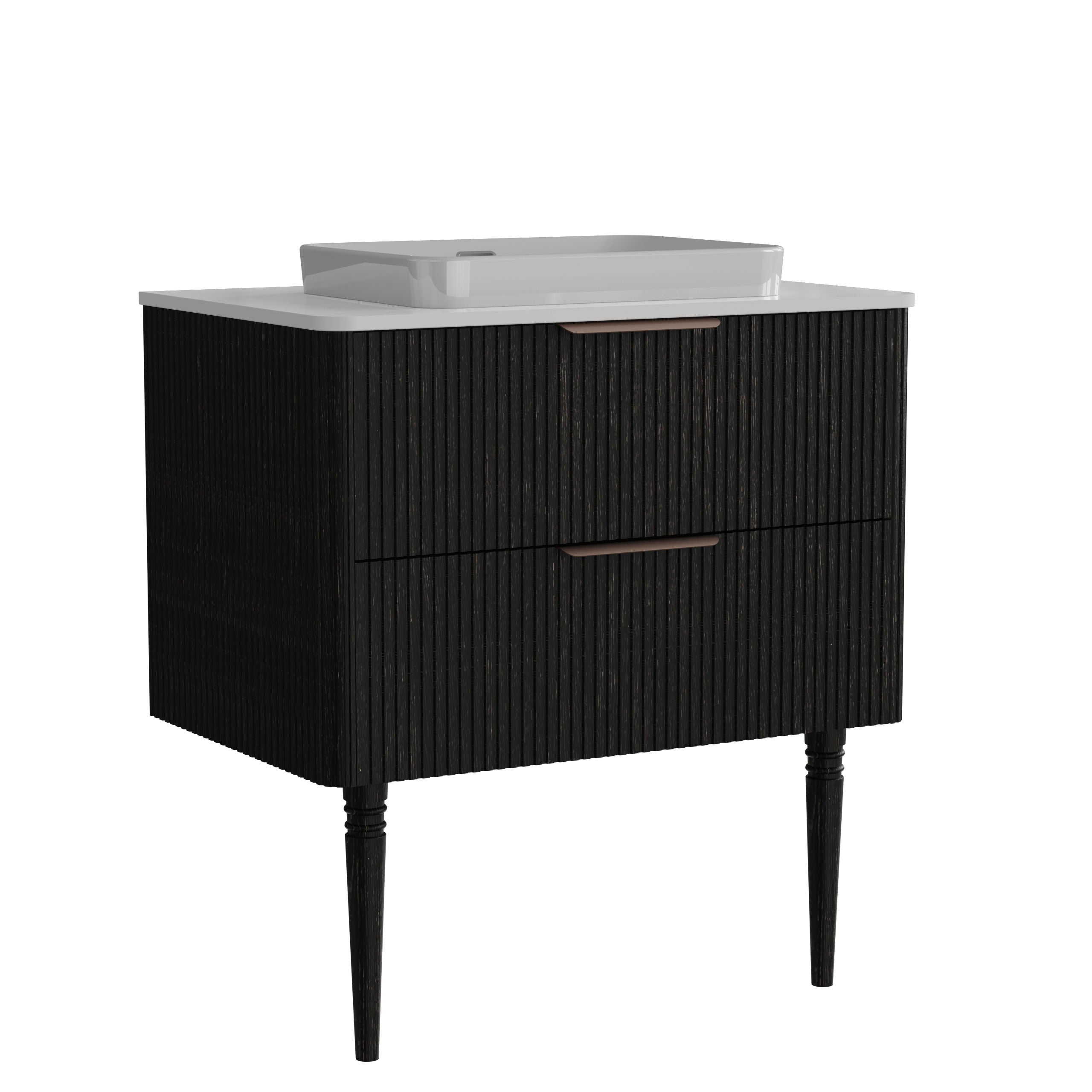 Elena - Modern Bathroom Vanity With Sink Luxury Bathroom Vanity With Ample Storage, 2 Soft Close Drawers, 2 In 1 Floating Or Freestanding Design - Black