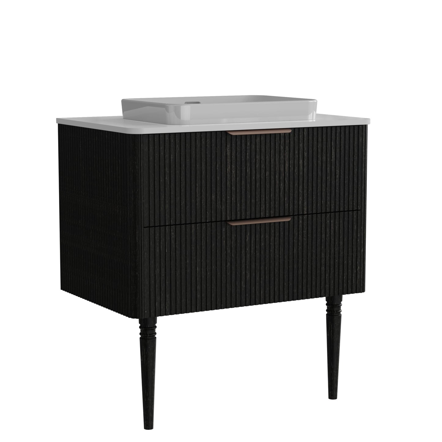 Elena - Modern Bathroom Vanity With Sink Luxury Bathroom Vanity With Ample Storage, 2 Soft Close Drawers, 2 In 1 Floating Or Freestanding Design - Black