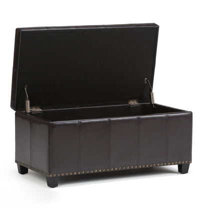 Amelia - Storage Ottoman Bench - Tanners Brown