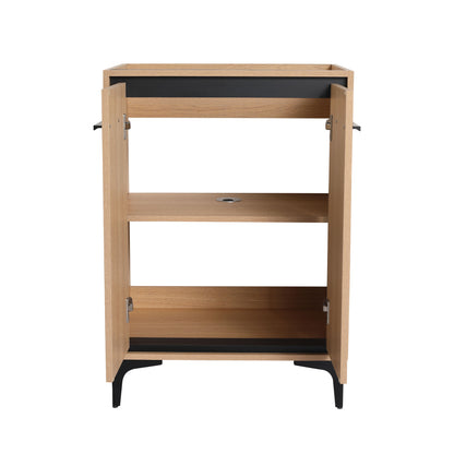 Modern Bathroom Vanity Cabinet With Soft Closing Doors - Oak