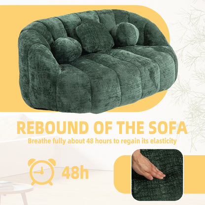 Bean Bag Sofa Lazy Sofa Durable Comfort Lounger High Back Bean Bag Chair Couch For Adults And Kids - Emerald