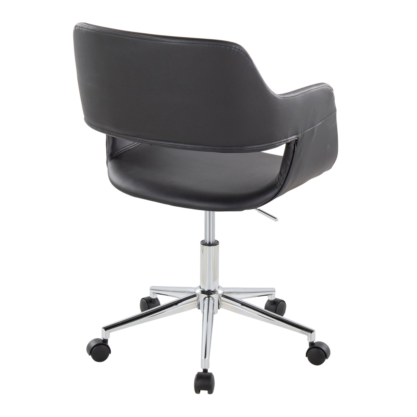 Margarite - Contemporary Task Chair - Chrome / Black