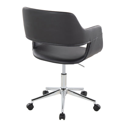 Margarite - Contemporary Task Chair - Chrome / Black