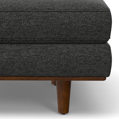 Morrison - Large Rectangular Ottoman - Charcoal Gray
