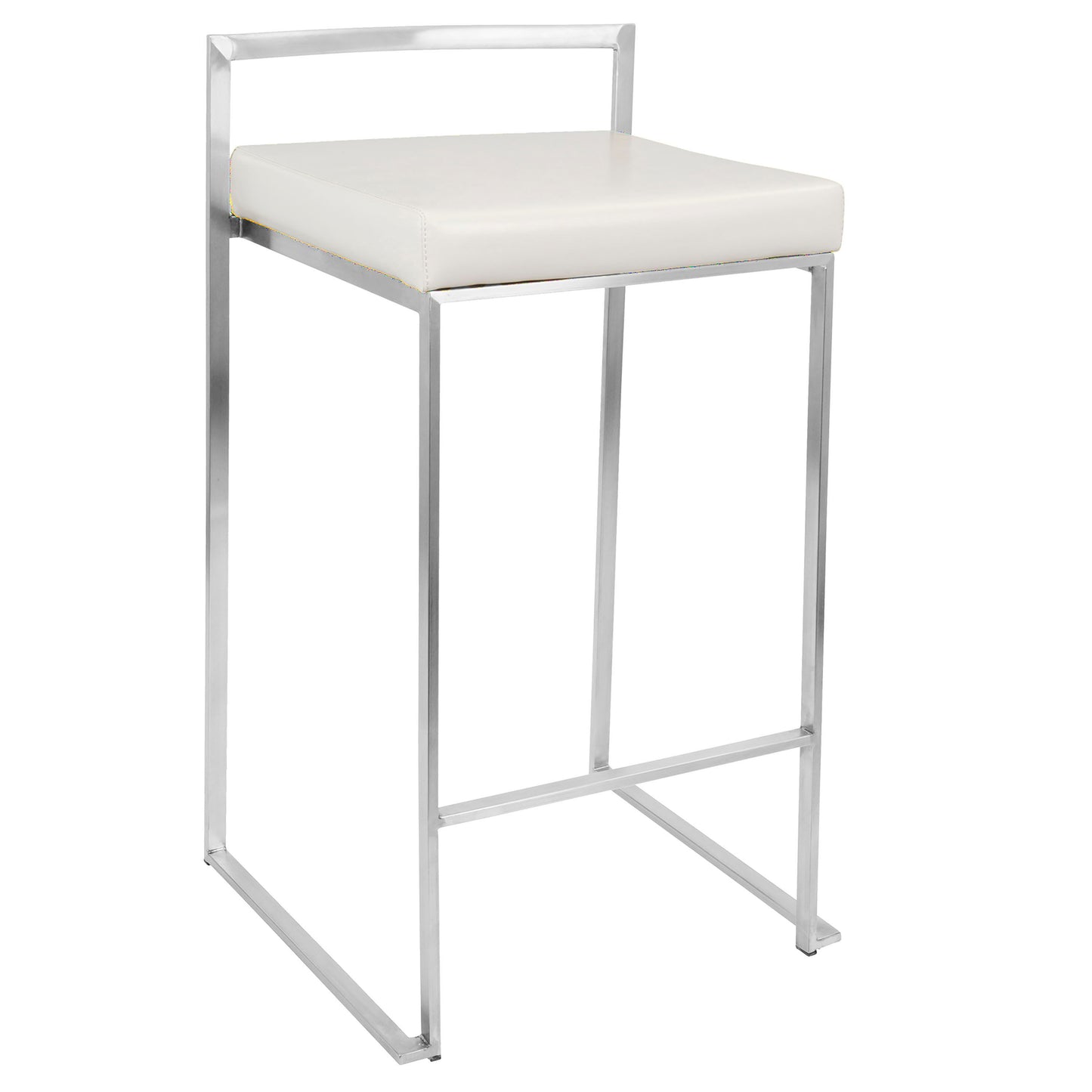 Fuji - Contemporary, Stackable Counter Stool (Set of 3) - White