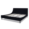 Aspen - King Vertical Tufted Headboard Platform Bed Set - Anthracite Black
