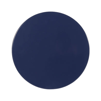 Outdoor, Metal End Table Large - Navy Blue