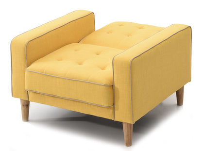 Vibrant Contemporary Chair Bed - Yellow