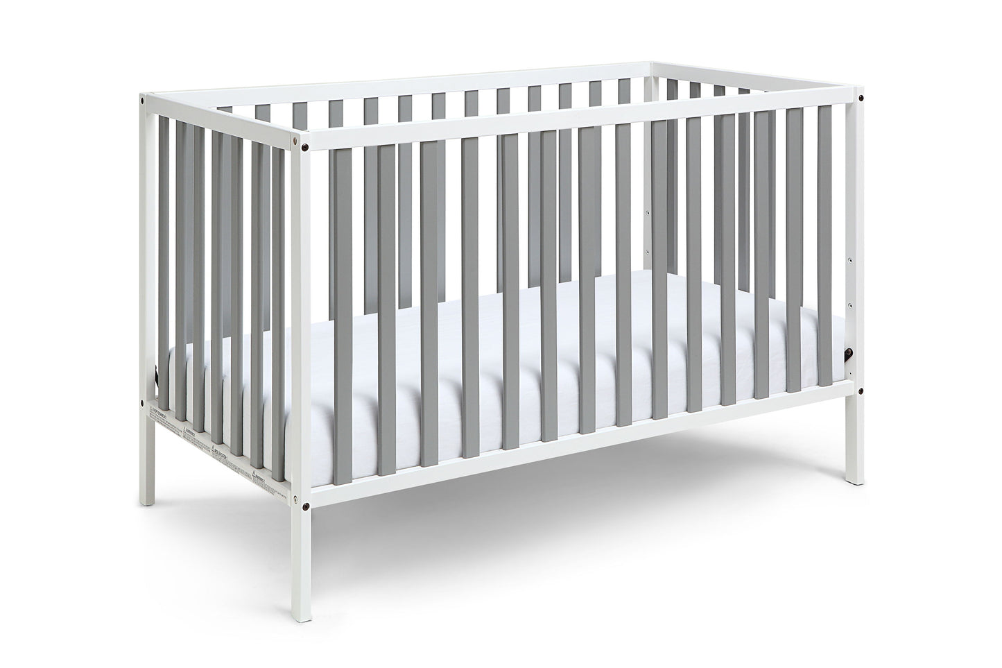 Deux - Remi 3 In 1 Convertible Island Crib - White / Gray