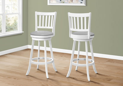 Swivel Stool Bar Height, Transitional (Set of 2) - White
