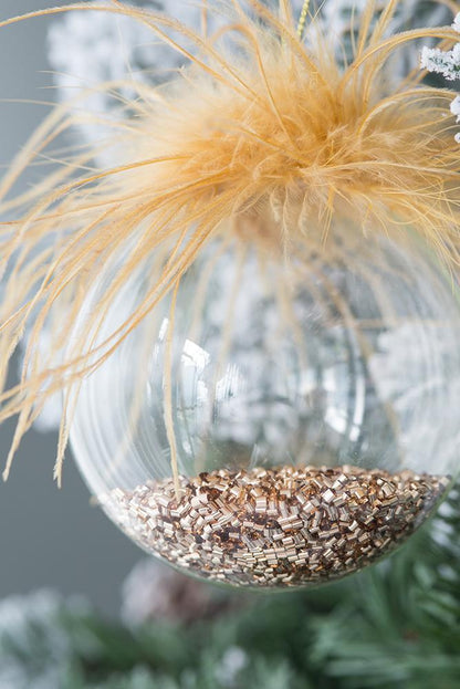 Christmas Ball Ornaments, Glass Decorative Hanging Ball Christmas Tree Ornaments, For Holiday Decorations (Set of 6) - Multi