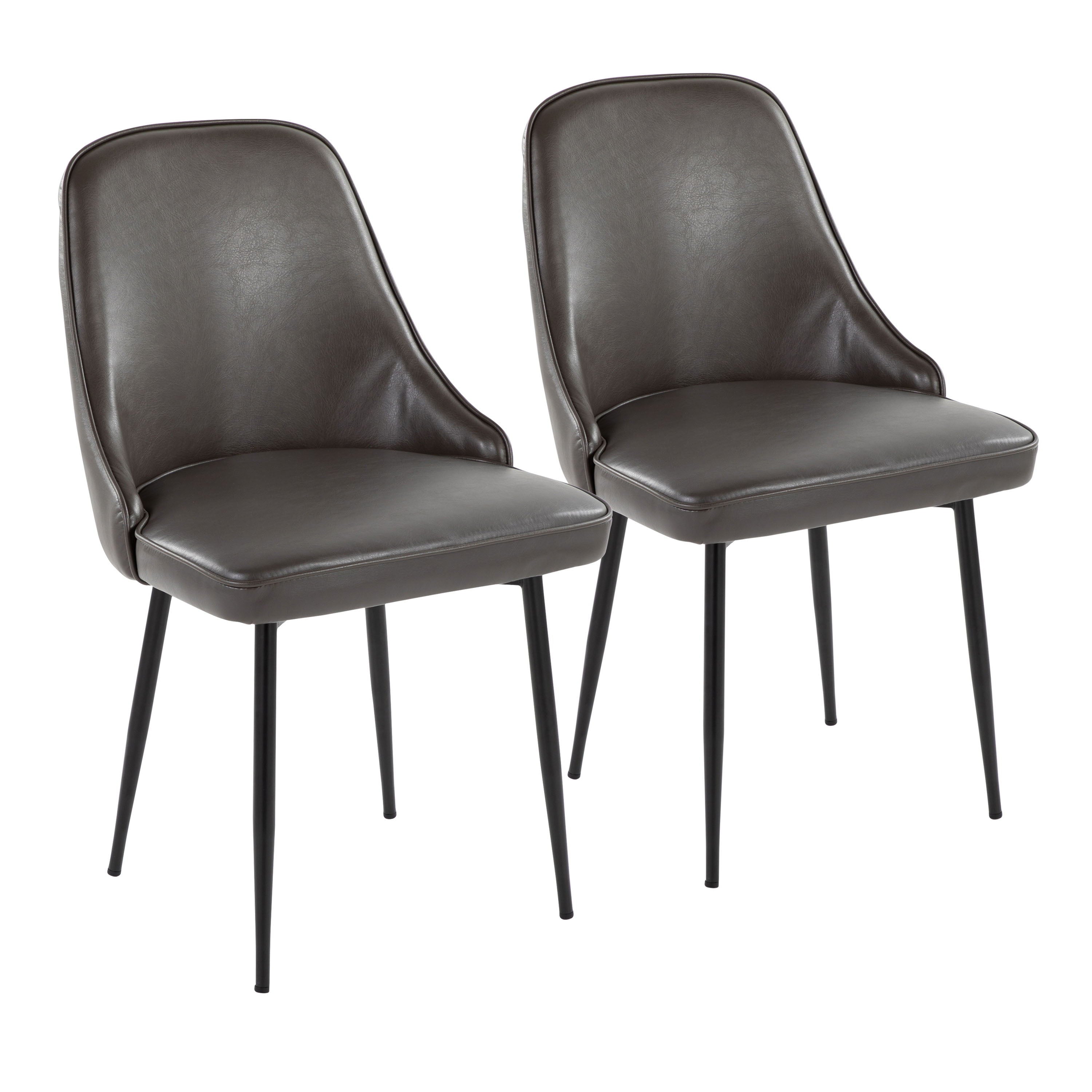 Marcel - Contemporary Dining Chair (Set of 2) - Black / Gray