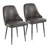 Marcel - Contemporary Dining Chair (Set of 2) - Black / Gray