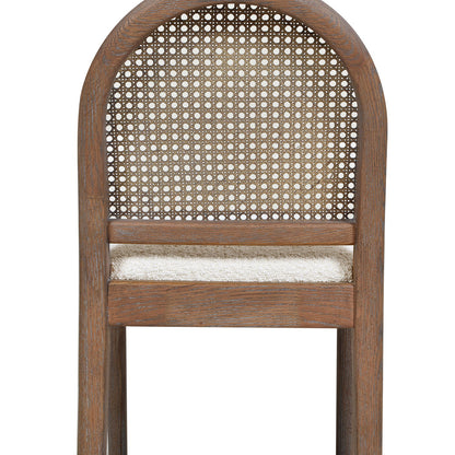Panama - Curved Back Cane Counter Stool (Set of 2) - Ivory White