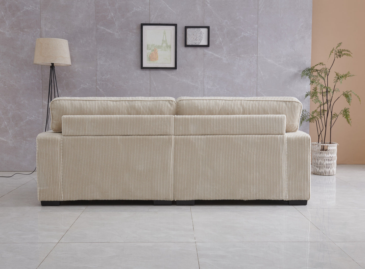 Stationary Loveseat - Cream
