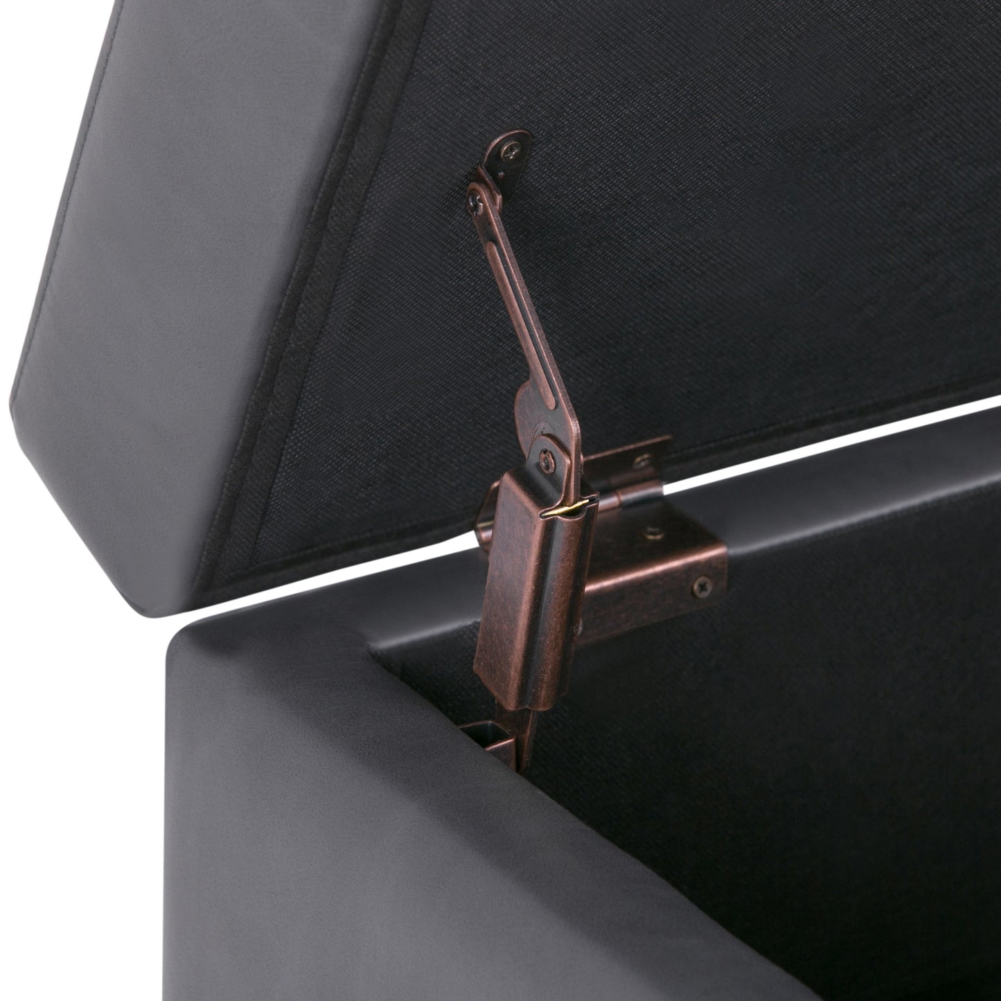 Oregon - Storage Ottoman Bench With Tray - Stone Gray