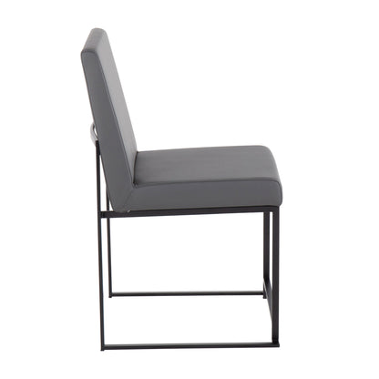 Fuji - Contemporary High Back Dining Chair (Set of 2) - Black / Gray