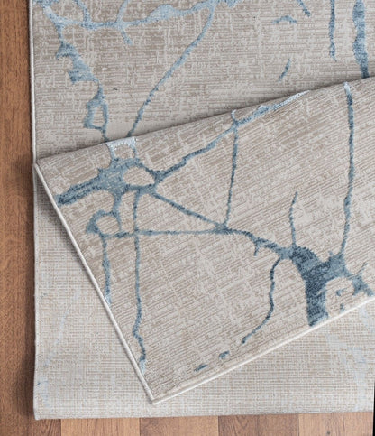 Elegance - 7'10" X 10'3" Area Rug - Blue, Polyester