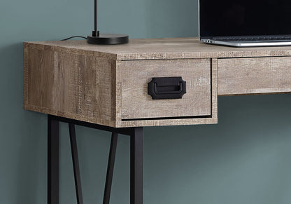Computer Desk For Home Office, Laptop, Storage Drawers, Transitional - Taupe