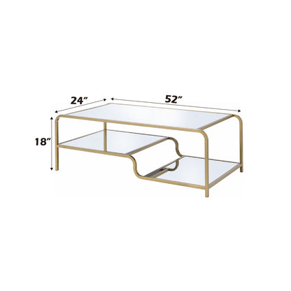 Astrid - Mirrored Coffee Table - Gold