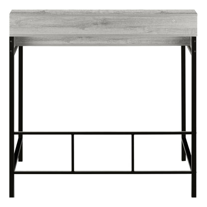 Computer Desk, Home Office, Standing, Storage Shelves, Laptop, Contemporary & Modern - Gray