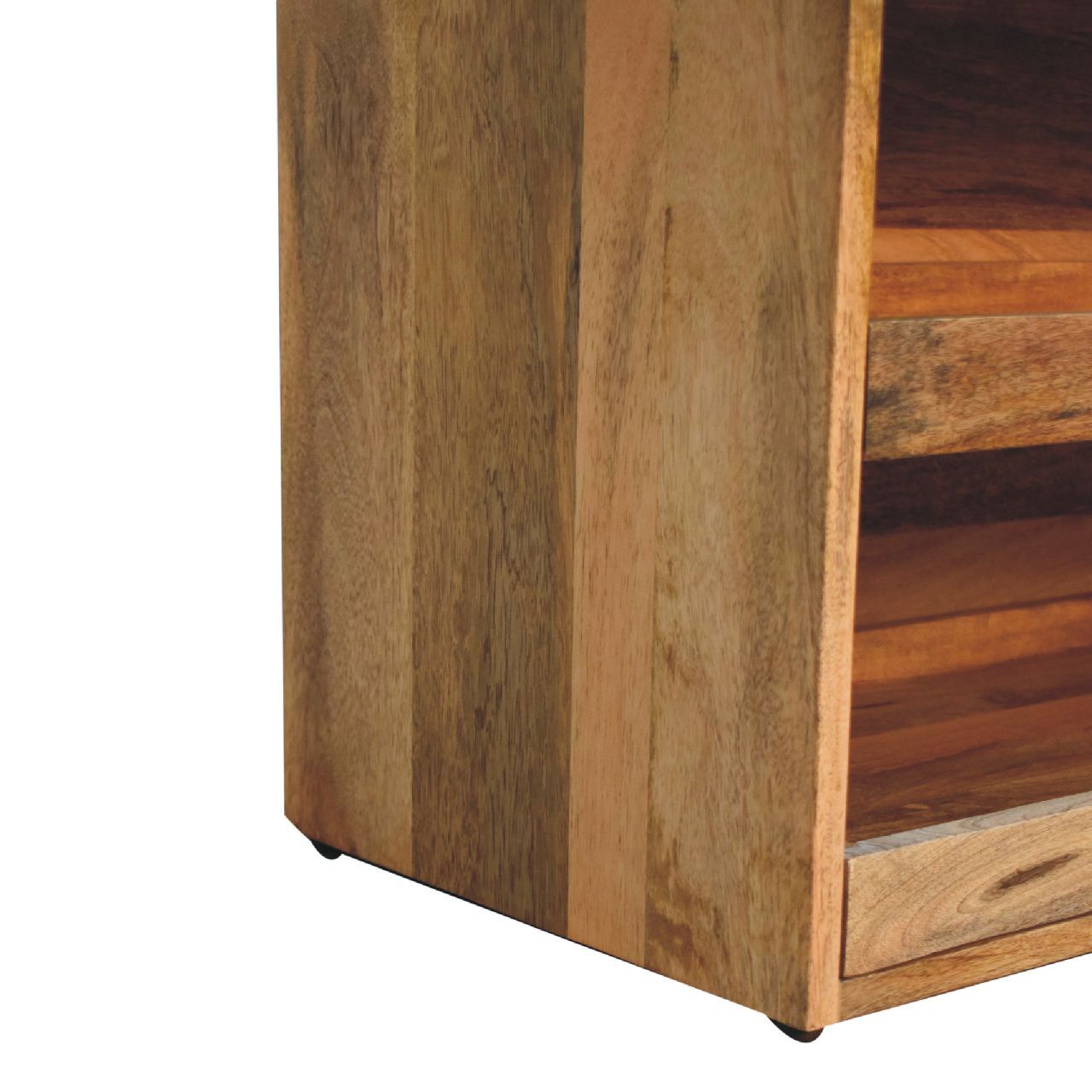 Buffalo - Hide Pull Out Shoe Storage Bench - Oak