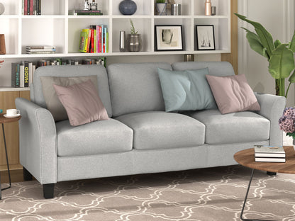 3 Seat Sofa Living Room Sofa - Light Gray
