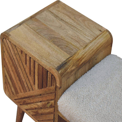 Boucle Carved Telephone Table - Oak