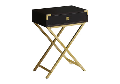 Accent Side Table, Storage Drawer, Contemporary - Espresso
