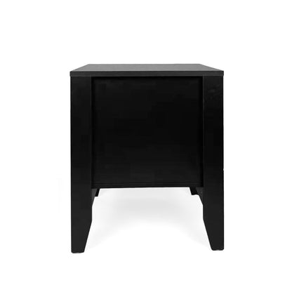 Cleary - Contemporary Wood Nightstand With Drawer - Black