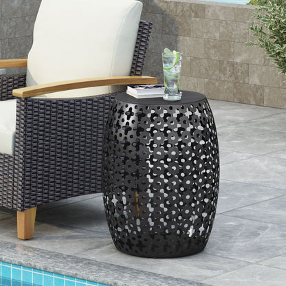 Metal End Table Large - Black