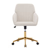 Ergonomic Swivel Office Chair, Adjustable And Comfortable - Beige