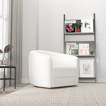 Elise - Mid-Century Modern Swivel Chair - White