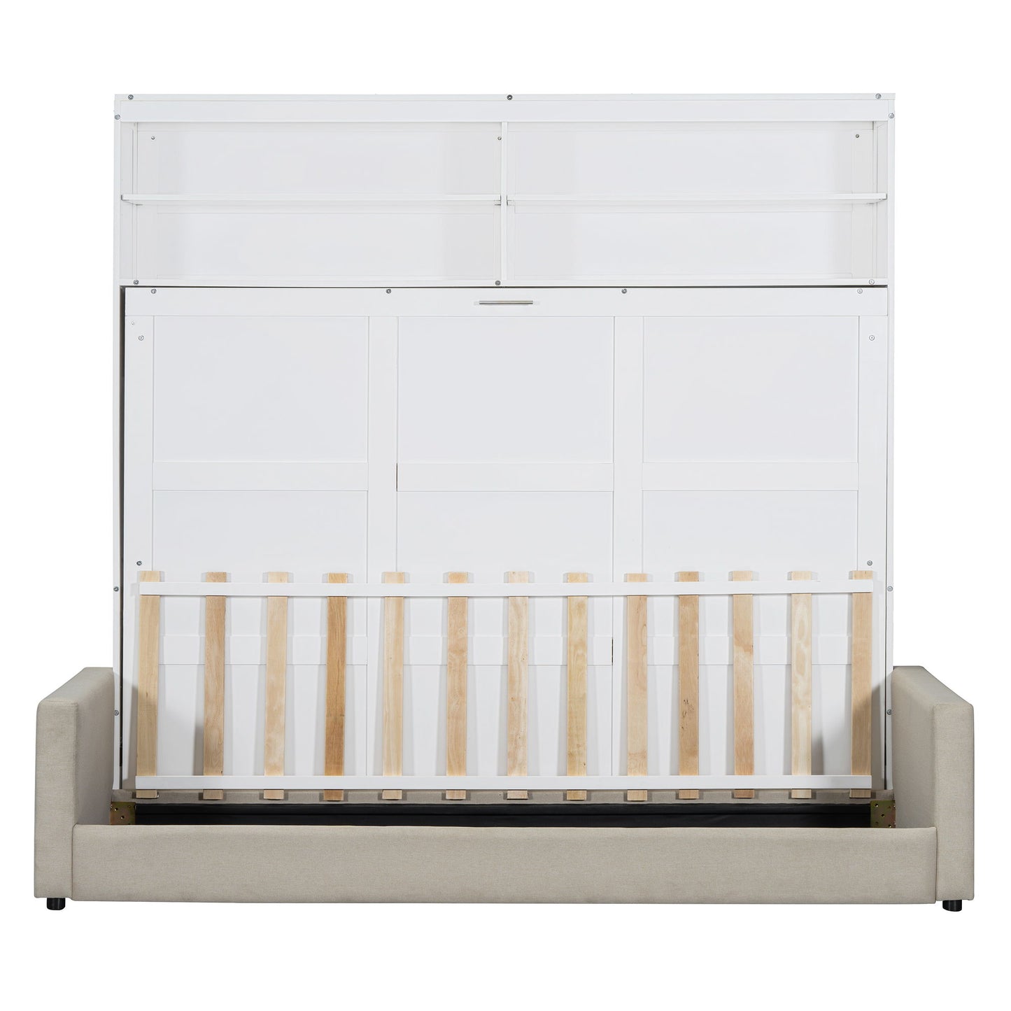 Queen Size Murphy Wall Bed With Sofa - White