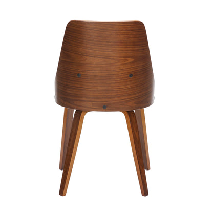 Anabelle - Mid-Century Modern Dining / Chair (Set of 2) - Walnut / Cream