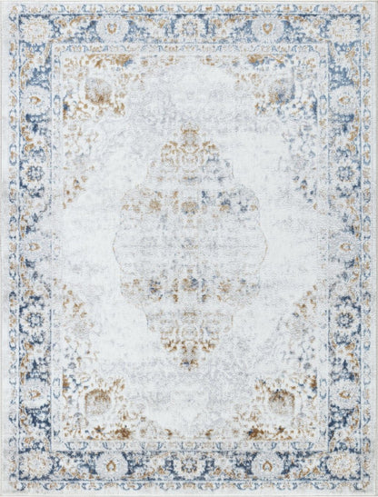Legacy - 7'10" X 9'10" Area Rug Polypropylene - Multi / White