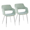 Margarite - Contemporary Dining / Chair (Set of 2) - Chrome / Light Green