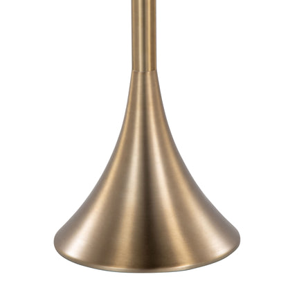 Lenuxe - Contemporary Floor Lamp - Golden Bronze / White