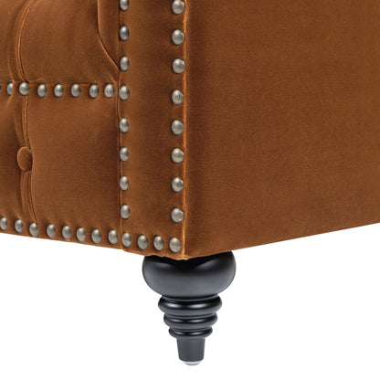 Alto - Tufted Chesterfield Sofa - Burnt Orange
