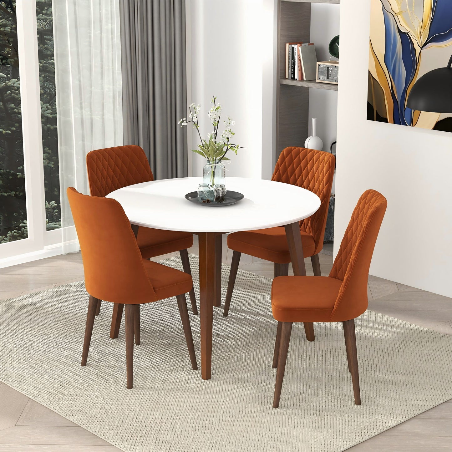 Paloma - Dining Table - Brown / White