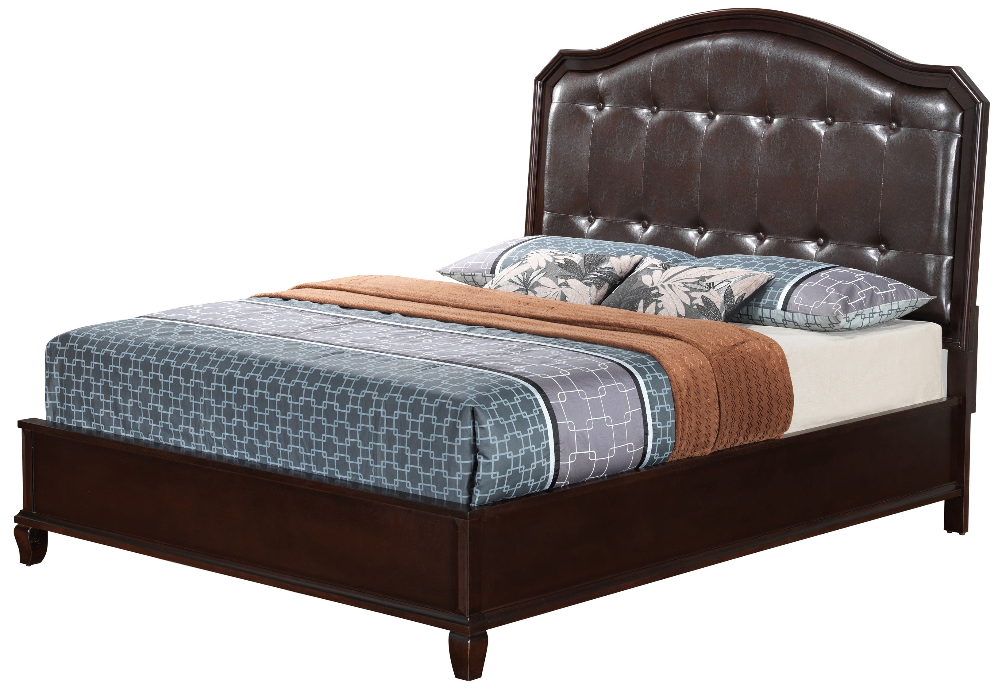 Full Bed With Transitional Design - Cappuccino