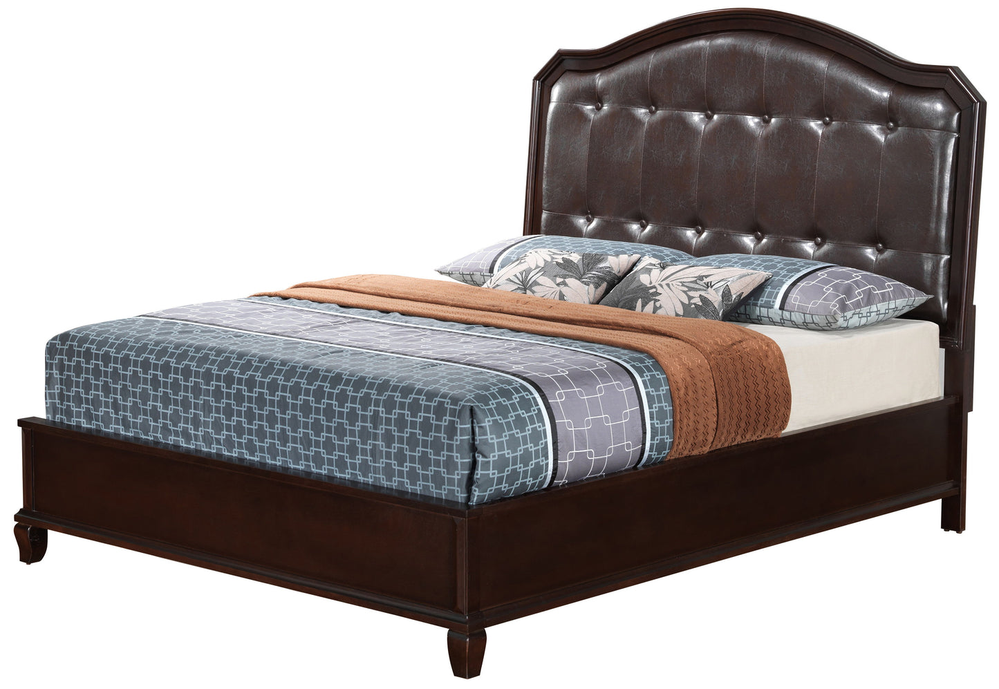 Full Bed With Transitional Design - Cappuccino