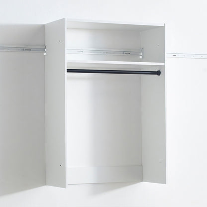 Devi - Wall Mounted Wood Closet System With Modular Versatility And Warm - White