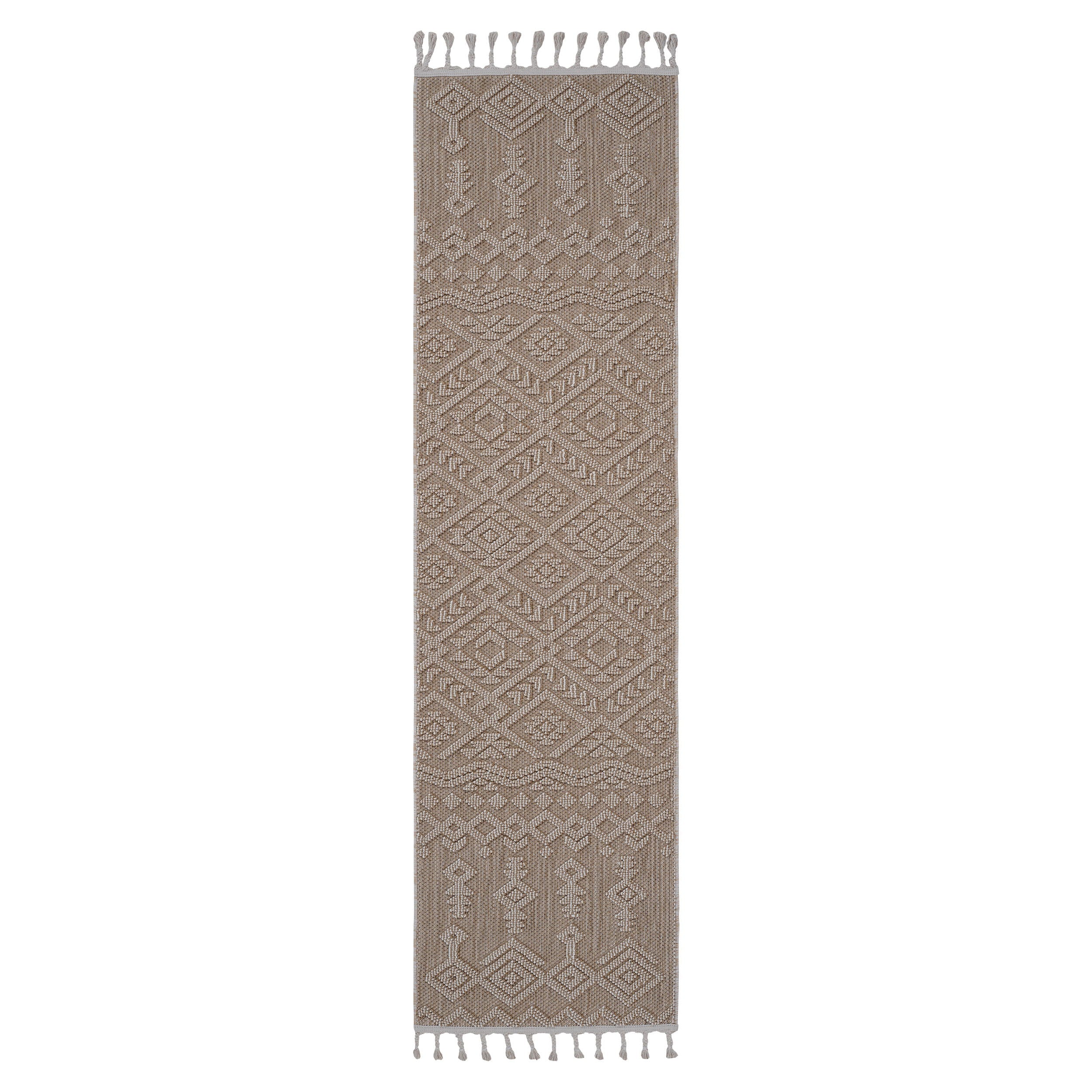 Guros - 2' X 8' Traditional Indoor / Outdoor Area Rug - Natural