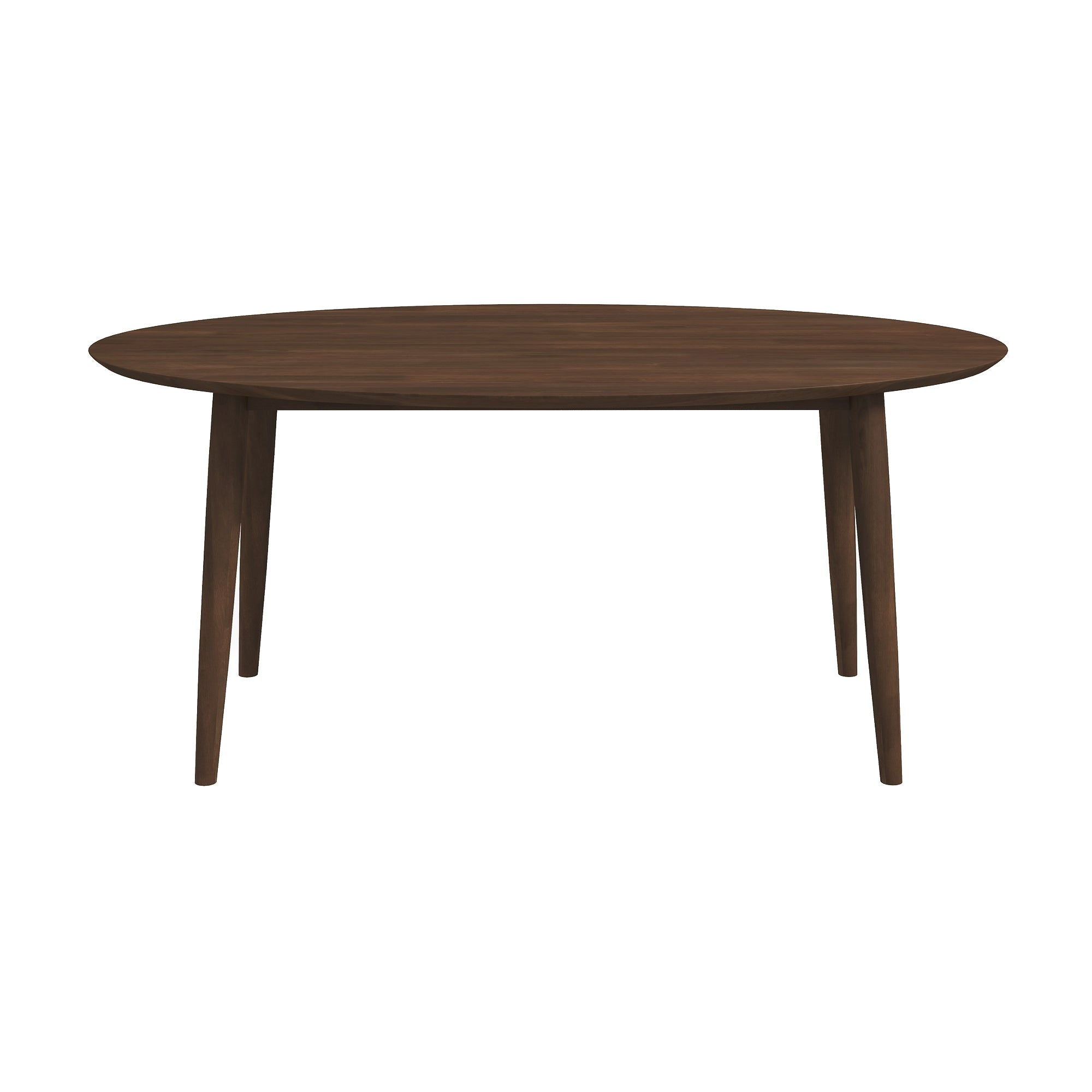 Ada - Mid-Century Modern Style Oval Dining Table - Brown